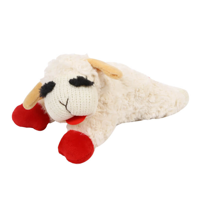 Dog Squeaky Plush Toy Sheep 11.4x4.7in Soft Chew Fetch Tug Puppy Comfort Cuddly Stuffed Animal | Koossa