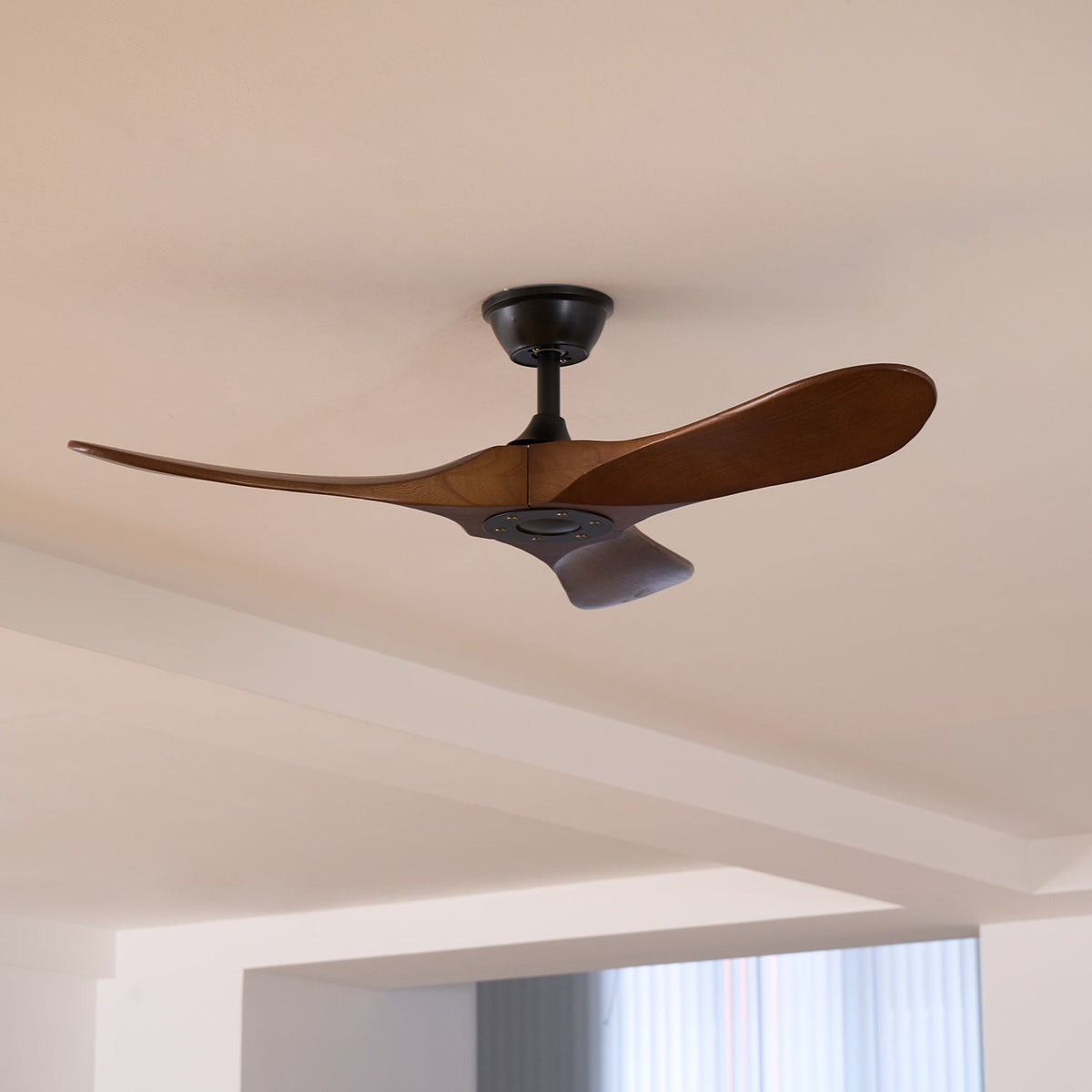 Wood Ceiling Fan with LED Light 42 inch 52 inch Black Walnut Reversible 6 Speed Indoor | Lonoma