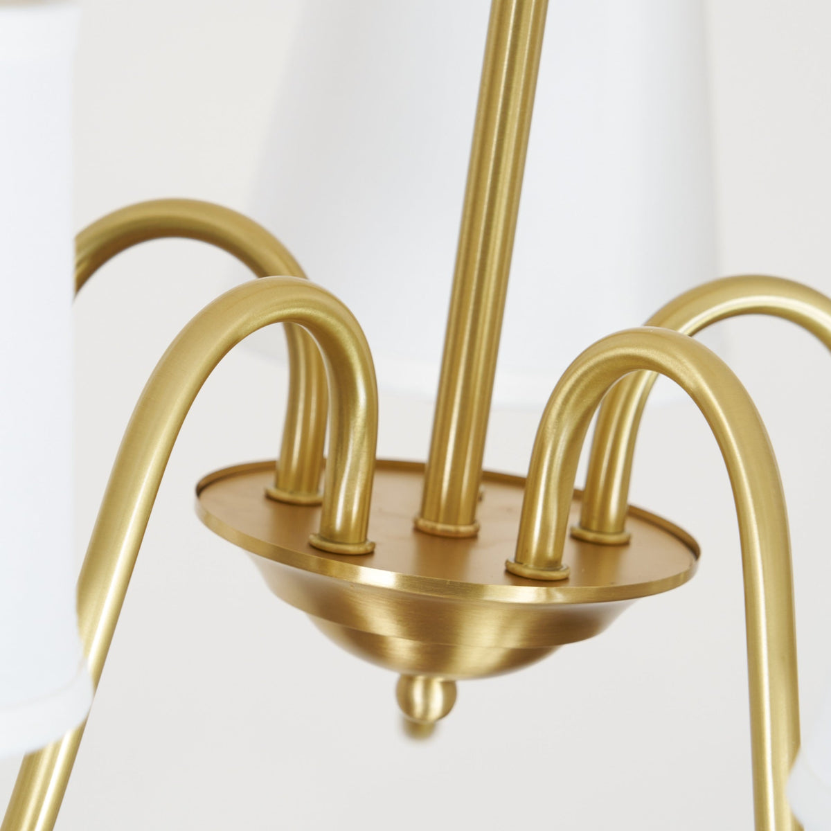Classic Fabric Shade Chandelier with Brass Finish – Elegant Multi-Light Fixture for Dining Room, Living Room & Foyer | Lonoma