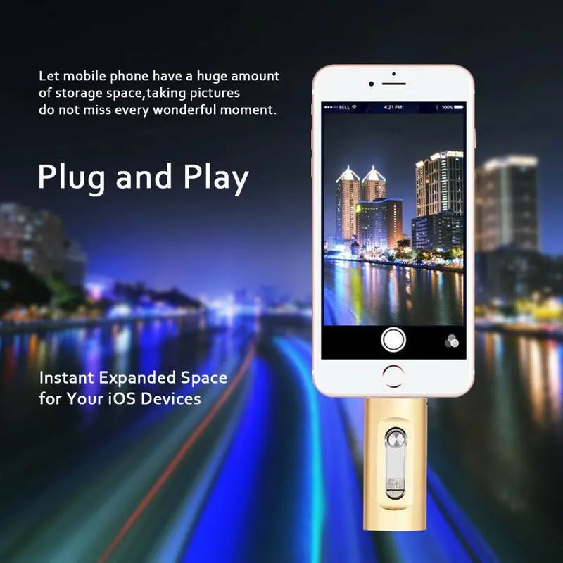 Clé USB 3-en-1 Métal Lightning USB-C USB 3.0 Multi-Appareil iPhone Android Mac PC Stockage Portable Universel | Koossa