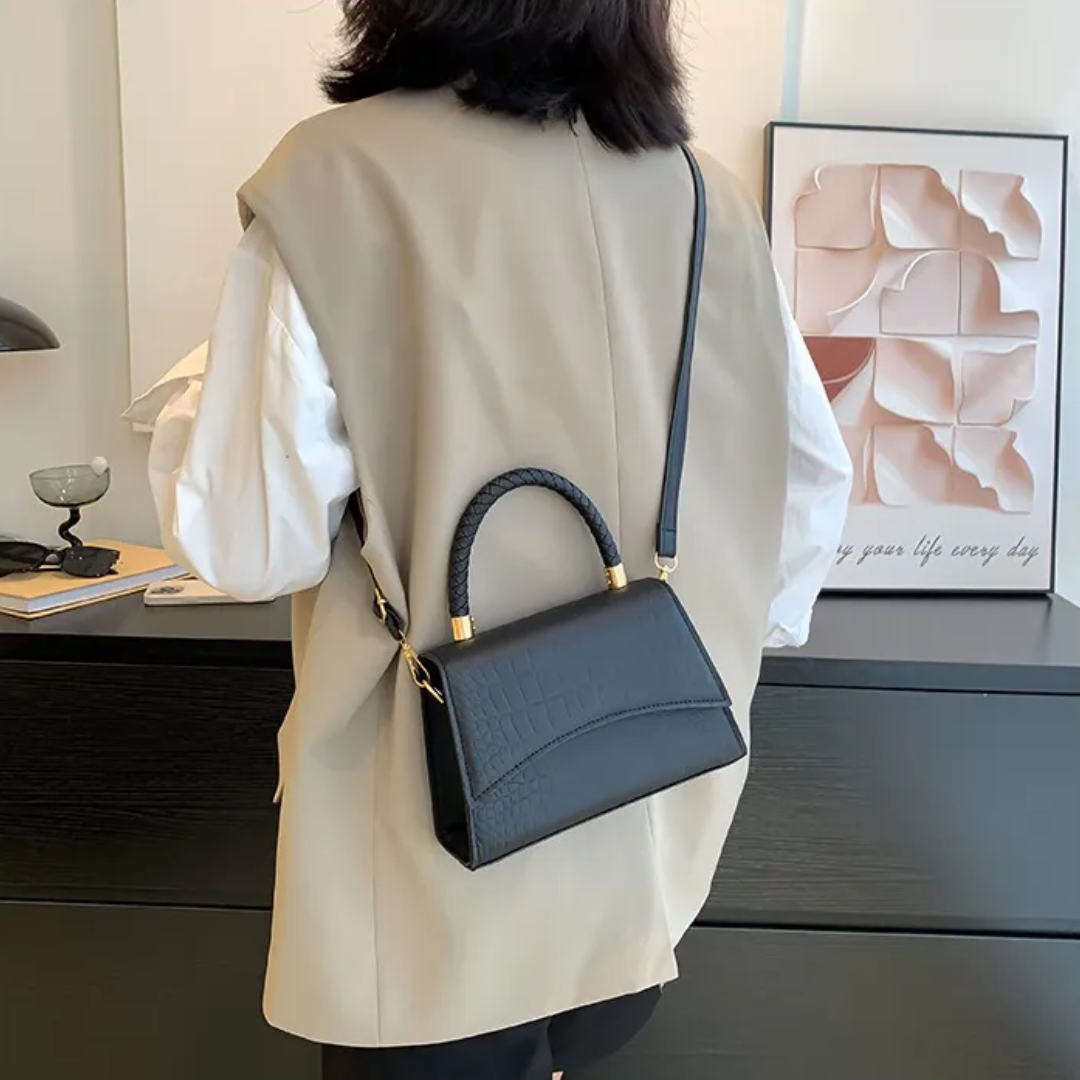 Women's Top Handle Handbag with Detachable Crossbody Strap — Classic Everyday Bag for Work & Leisure | Koossa