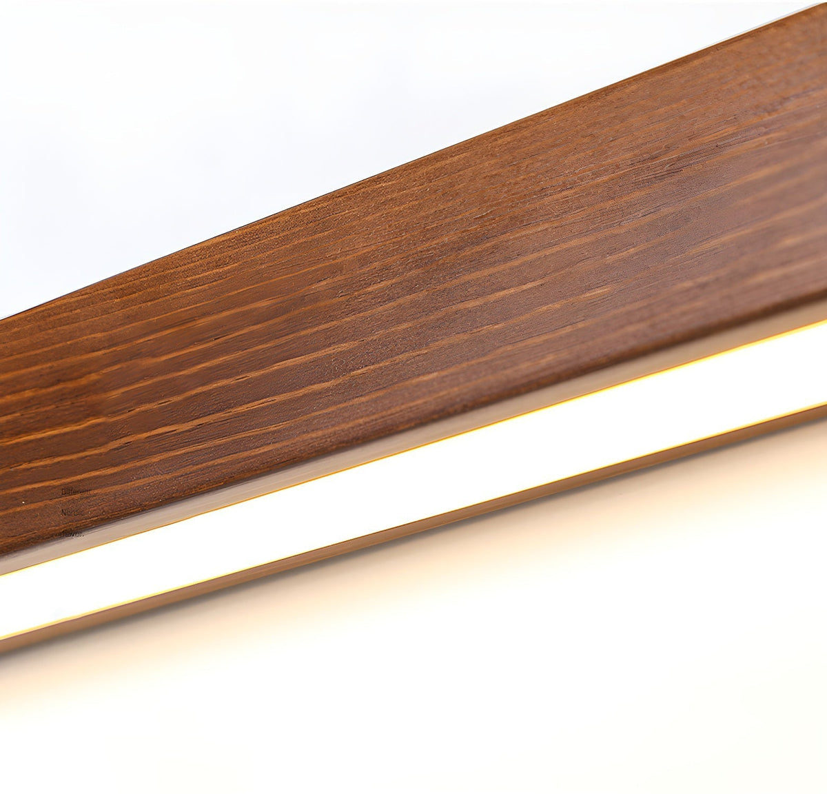Linear Wood Wall Light LED Modern Minimalist Sconce Pine Walnut Frame Hallway Bathroom Bedroom Vanity Mirror Lighting Fixture Warm Cool | Lonoma