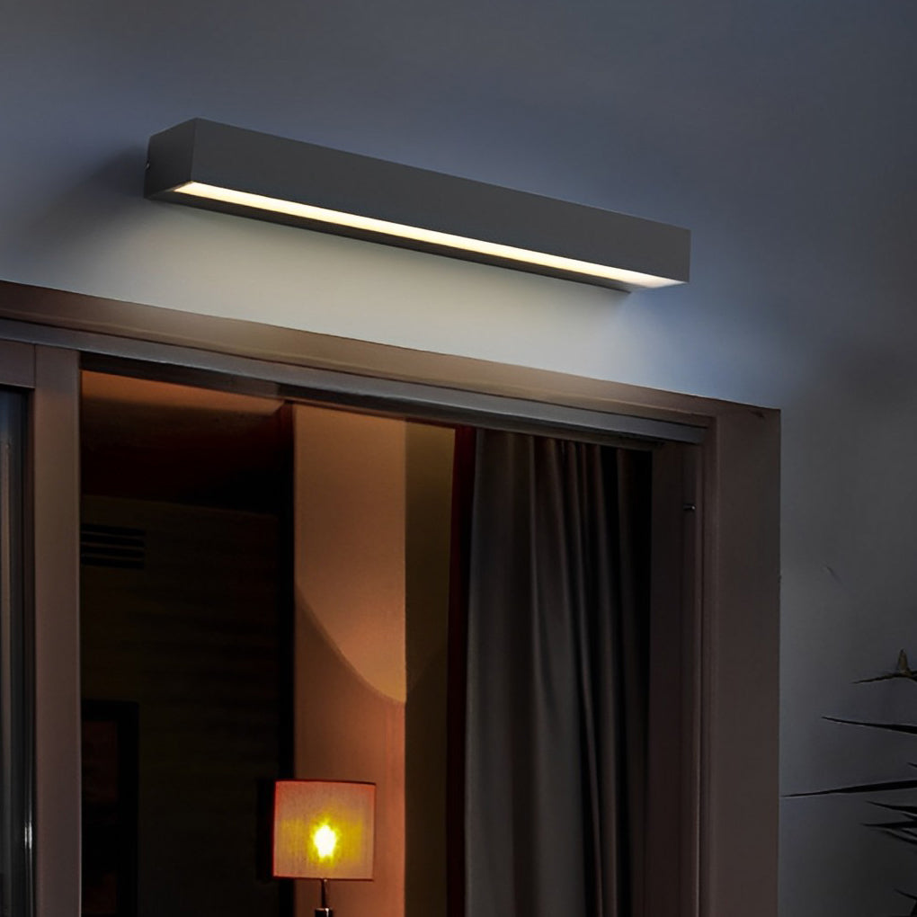 Outdoor Wall Sconce Black Aluminum LED IP65 Waterproof for Entryway Patio Garage Exterior Adjustable Warm or Cool White Light Temperature | Lonoma