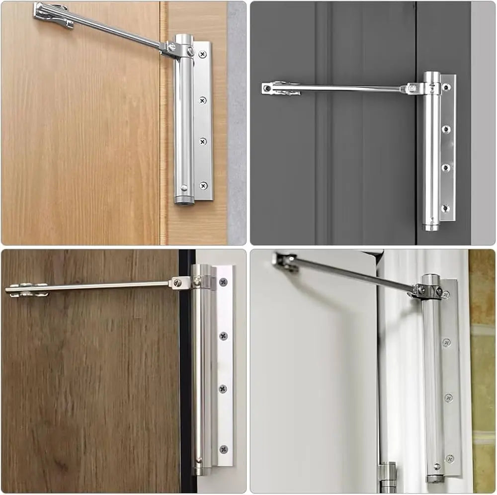 Ferme-porte automatique en acier inoxydable réglable 4 vitesses pour intérieur discret élégant et sécurisé | Koossa