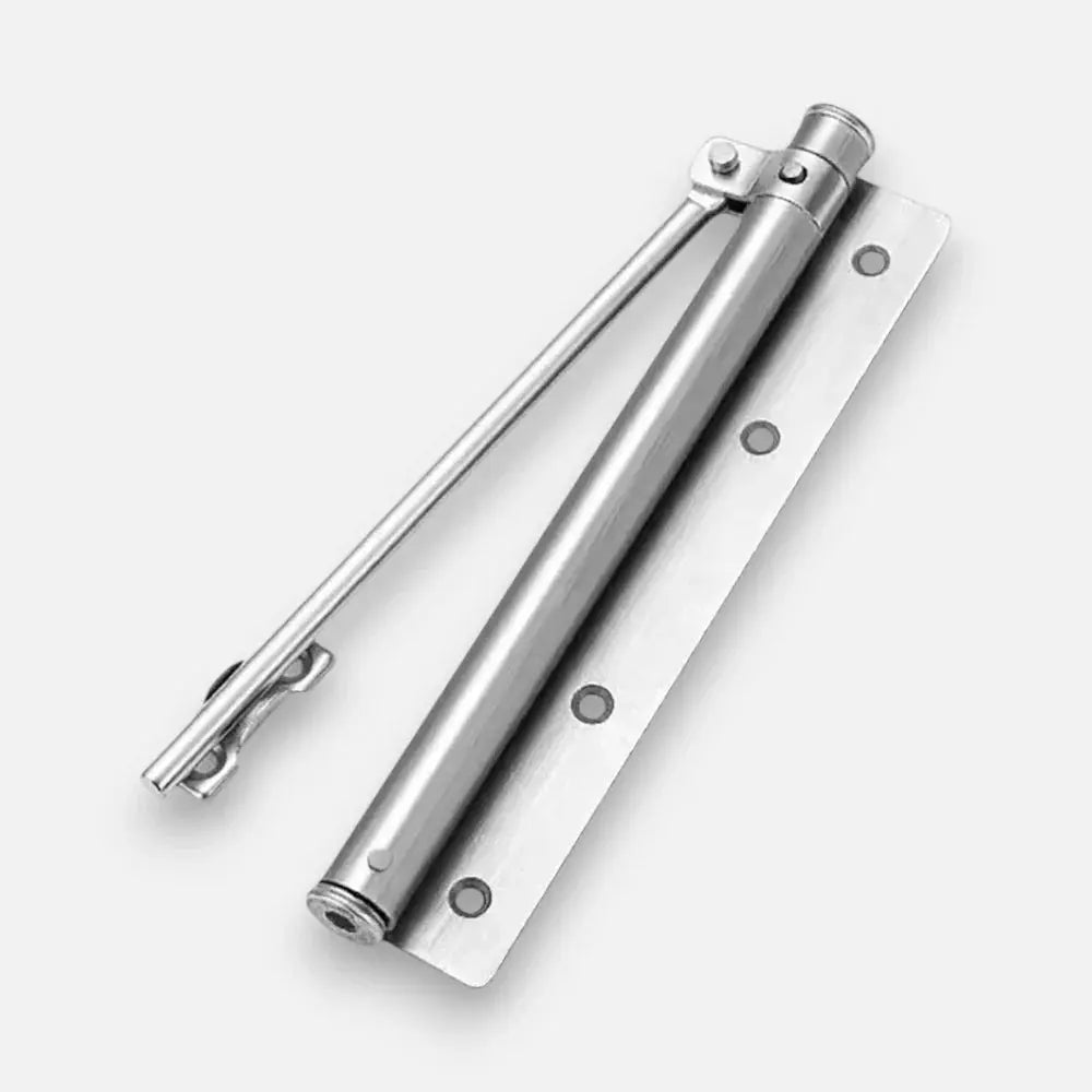 Ferme-porte automatique en acier inoxydable réglable 4 vitesses pour intérieur discret élégant et sécurisé | Koossa