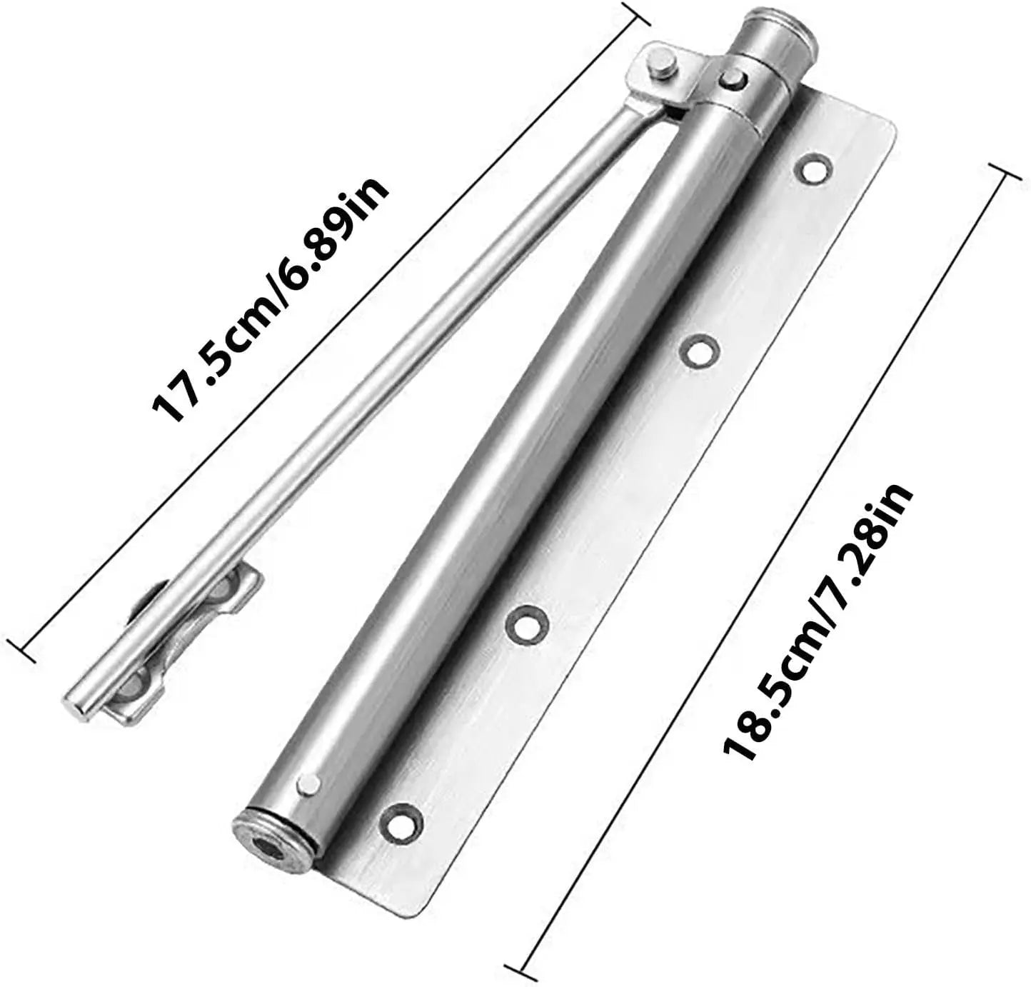 Ferme-porte automatique en acier inoxydable réglable 4 vitesses pour intérieur discret élégant et sécurisé | Koossa