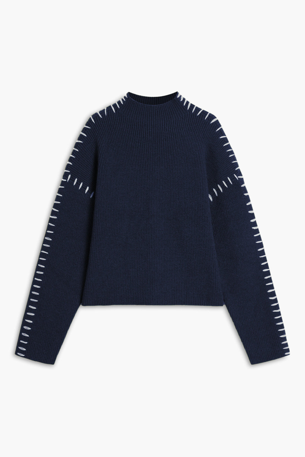 Relaxed Mock Neck Knitted Jumper in Soft Wool Blend for Effortless Layering and Everyday Elegance | Koossa