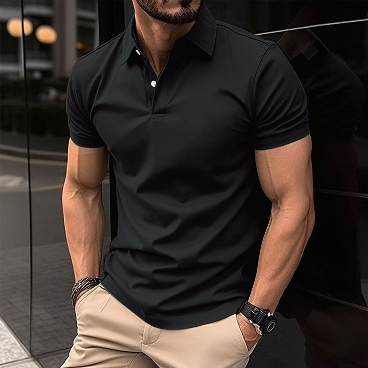 Men's Classic Polo Shirt — Smart Casual Short Sleeve Top for Golf, Work & Weekend Wear | Koossa