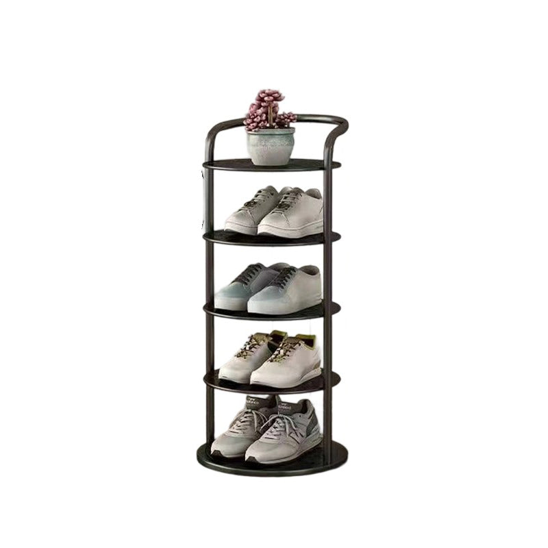 Vertical Shoe Rack 5-8 Tier Round Metal Tower Organizer Space-Saving for Entryway Bedroom Small Apartment Hallway Storage | Lonoma