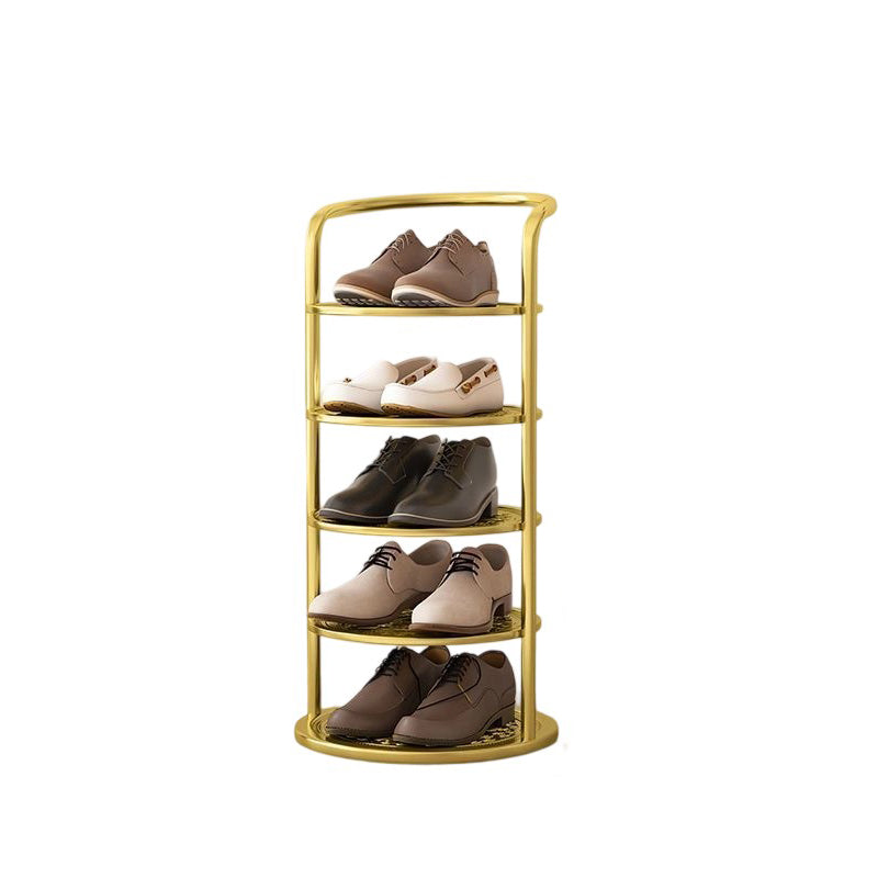 Vertical Shoe Rack 5-8 Tier Round Metal Tower Organizer Space-Saving for Entryway Bedroom Small Apartment Hallway Storage | Lonoma