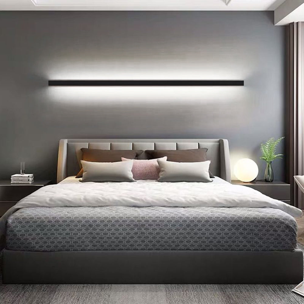 Modern Linear LED Wall Sconce Gold Black White Metal Acrylic Indoor Lighting Fixture for Bedroom Hallway Bathroom Vanity Mirror | Lonoma
