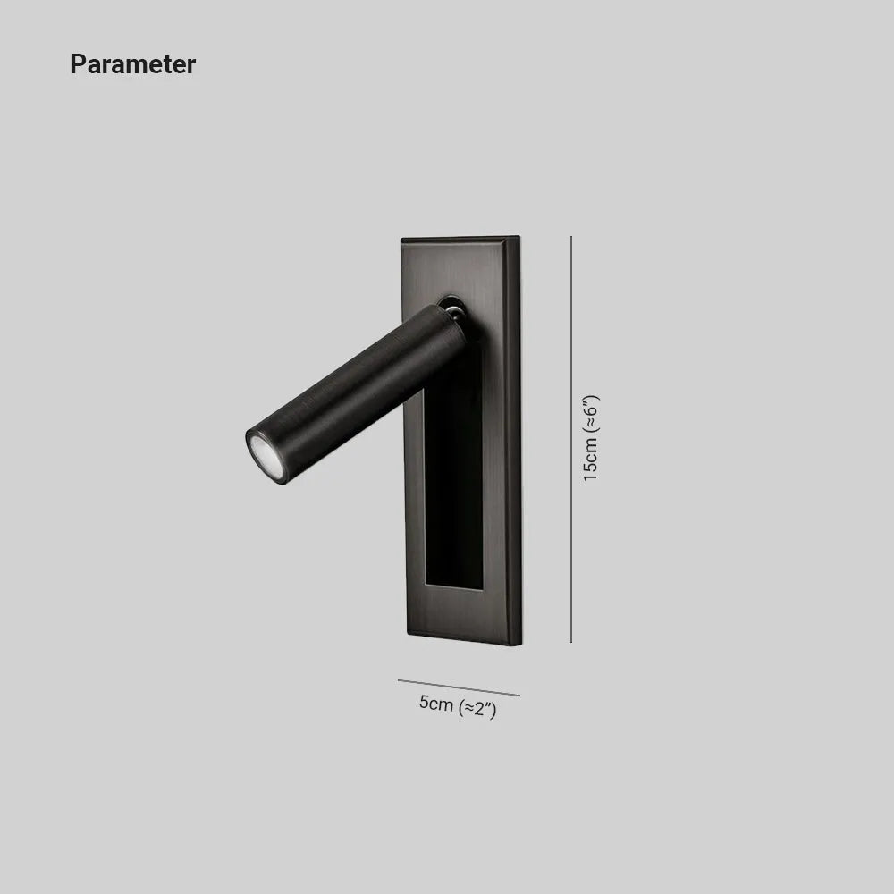 Adjustable Metal Wall Sconce Cylindrical or Square Design Hardwired LED Spotlight for Bedroom Hallway Accent Lighting Brushed Nickel Black | Lonoma
