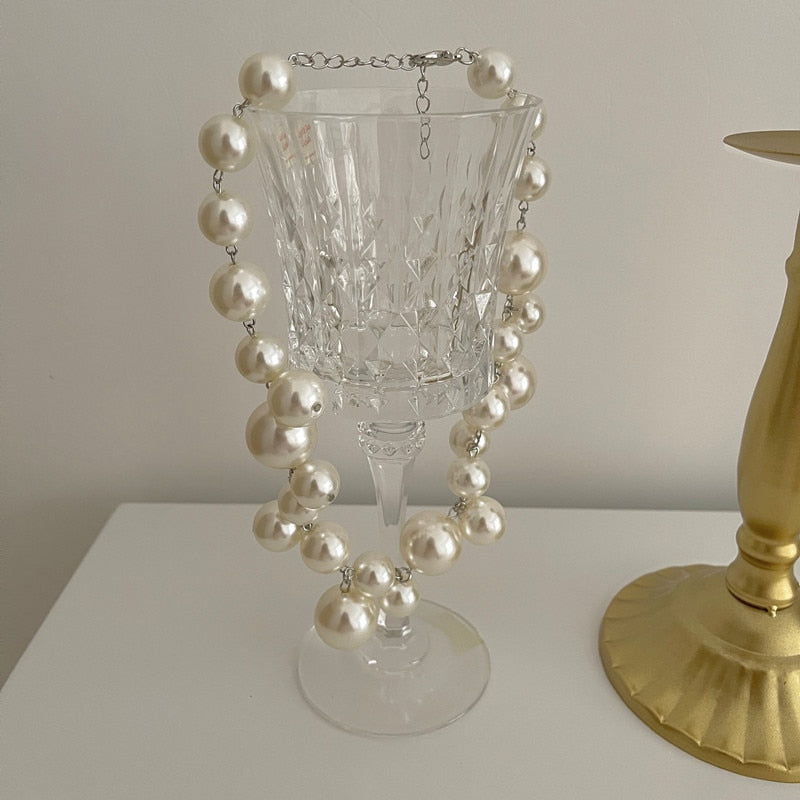 Women's Classic Round Pearl Necklace — Elegant Timeless Jewellery for Special Occasions & Evening Wear | Koossa