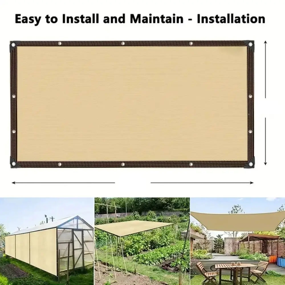 Voile d'ombrage rectangulaire HDPE perméable à l'air protection UV 90 % pour terrasse jardin balcon extérieur | Koossa