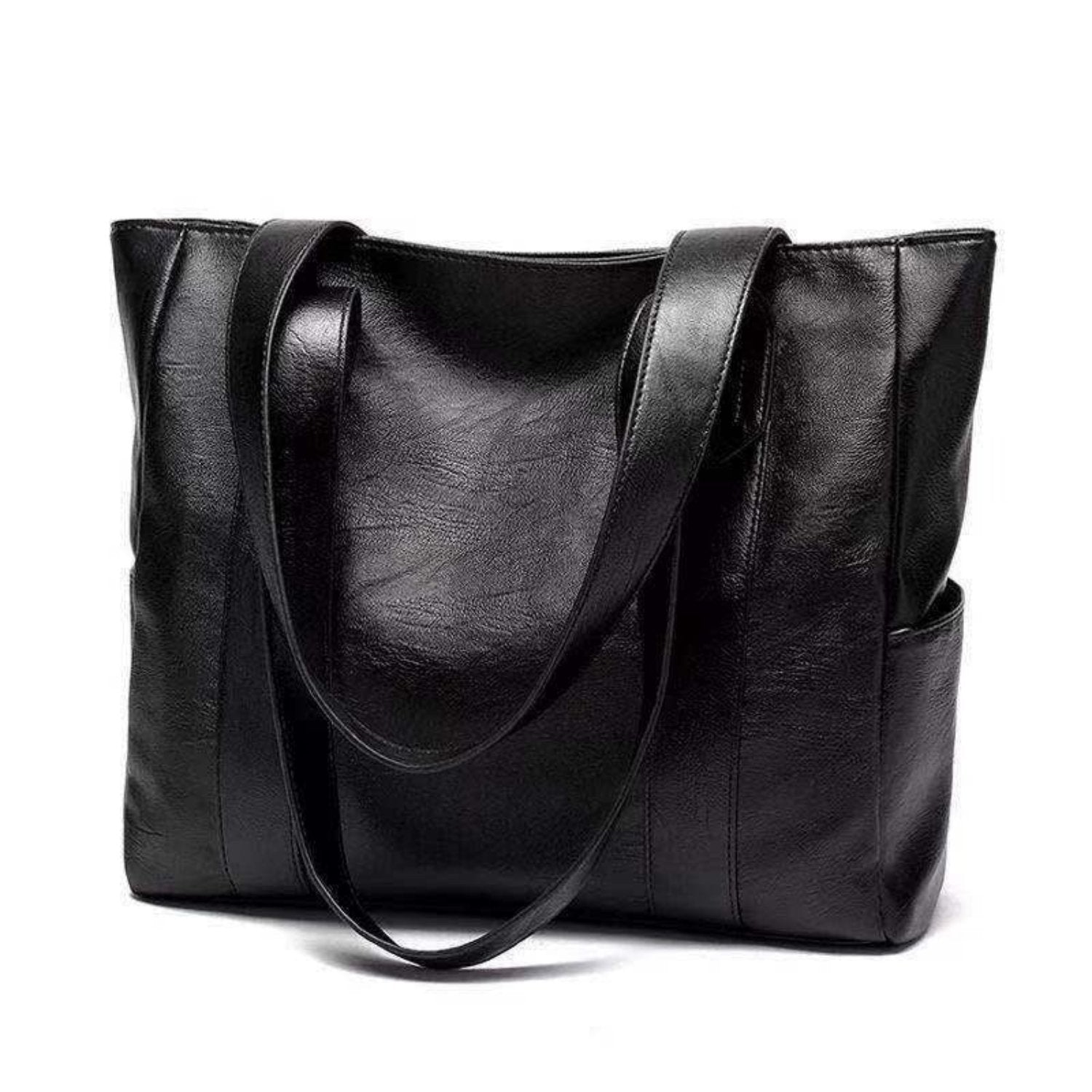 Women's Vintage Shoulder Handbag in Timeless Black and Brown — Classic Everyday Bag for Work and Special Occasions | Koossa
