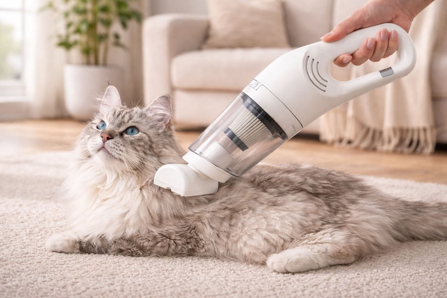 Cordless Pet Hair Vacuum Cleaner Handheld HEPA Filter Motorised Brush Sofa Car Upholstery Dog Cat Hair Remover Portable | Koossa