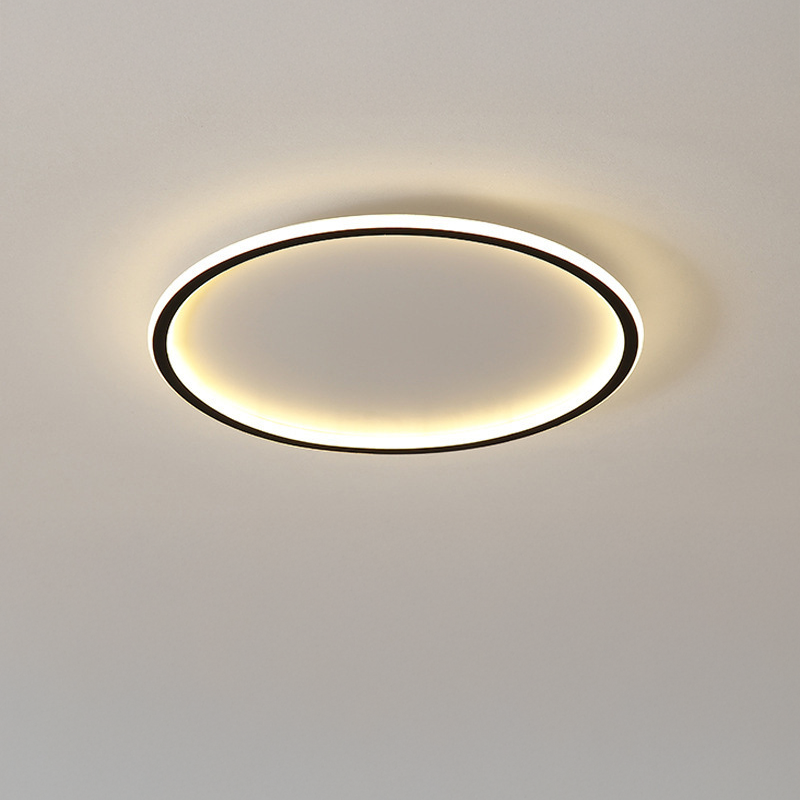 Plafonnier Rond Design Scandinave LED Intégrée Blanc Chaud Aluminium Fer Moderne Minimaliste pour Salon | Koossa