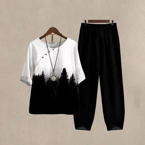 Women's Relaxed Shirt and Trouser Co-ord Set — Elegant Two-Piece Outfit for Everyday Versatility & Leisure | Koossa