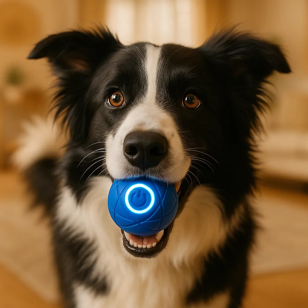 Dog Toy Ball Interactive LED Self-Rolling Motion Activated Indoor Automatic Pet Chaser Game | Koossa