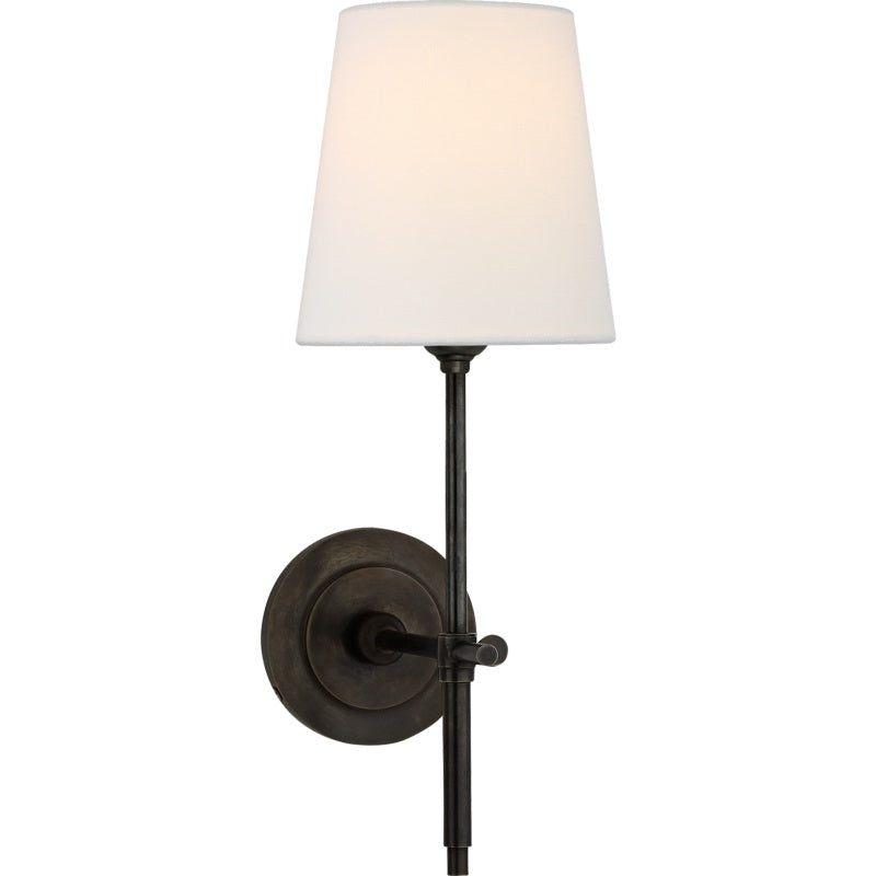 Hardwired Sconce with Fabric Shade Brass Nickel Black Finish for Bedroom Dining Room Hallway Classic Modern Ambient Lighting | Lonoma