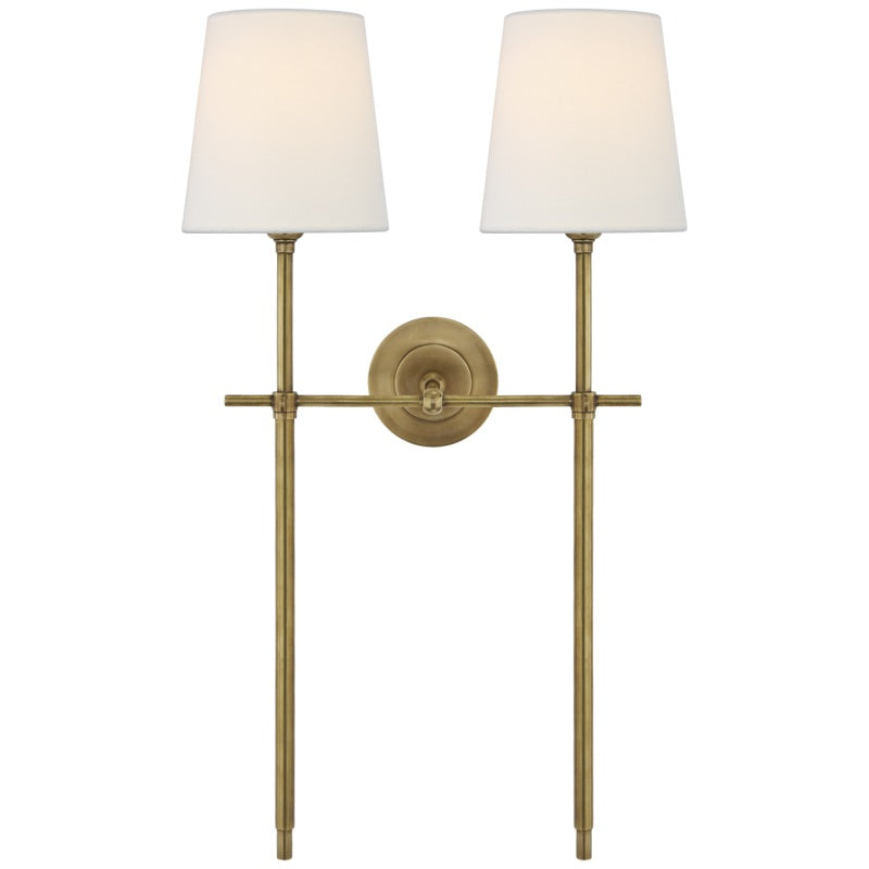 Hardwired Sconce with Fabric Shade Brass Nickel Black Finish for Bedroom Dining Room Hallway Classic Modern Ambient Lighting | Lonoma