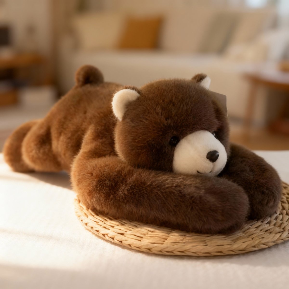 Coussin Câlin Apaisant en Fausse Fourrure Ultra Douce avec Bras Longs pour Relaxation et Repos au Quotidien | Koossa