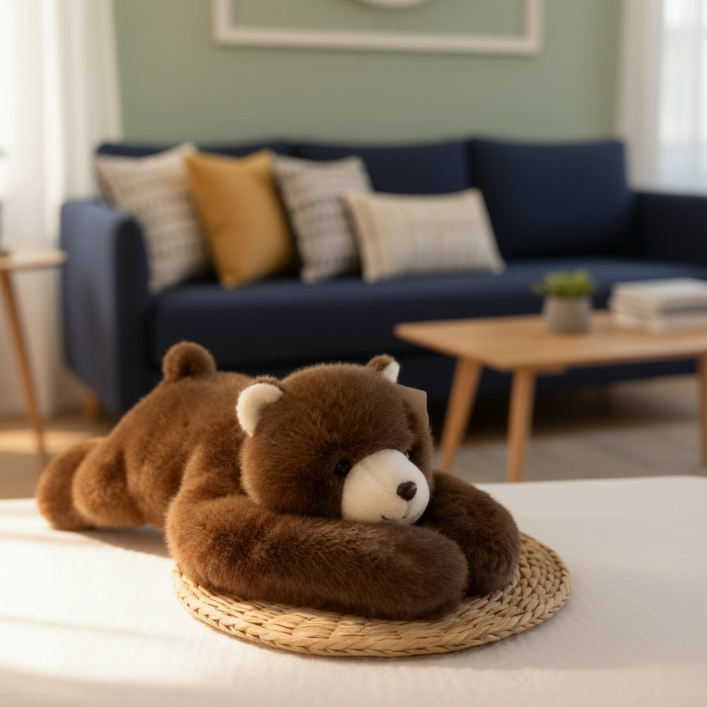 Coussin Câlin Apaisant en Fausse Fourrure Ultra Douce avec Bras Longs pour Relaxation et Repos au Quotidien | Koossa