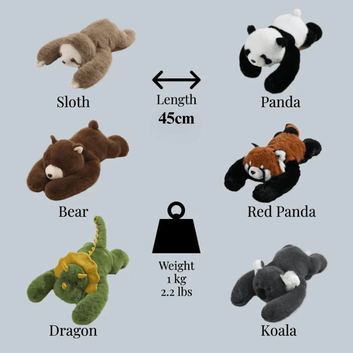 Coussin Câlin Apaisant en Fausse Fourrure Ultra Douce avec Bras Longs pour Relaxation et Repos au Quotidien | Koossa