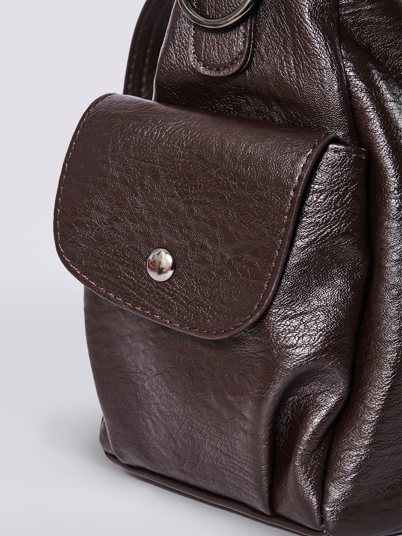 Structured Leather-Look Tote with Detachable Crossbody Strap in Black for Work and Weekend | Koossa