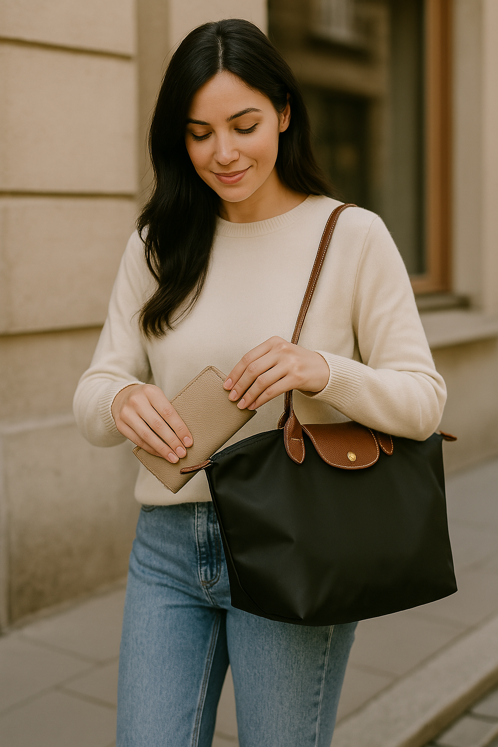 Women's Structured Handbag with Gold-Tone Accents — Elegant Day-to-Evening Bag for Work & Special Occasions | Koossa