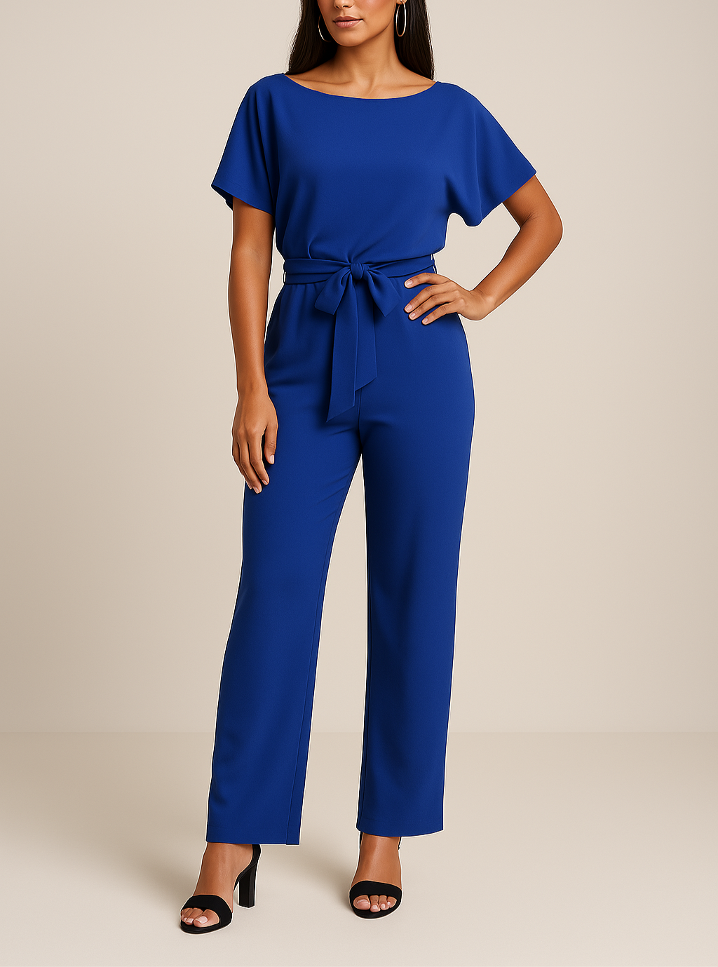 Women's Minimalist Sleeveless Jumpsuit — Elegant Wide-Leg Jumpsuit for Evening Wear & Special Occasions | Koossa