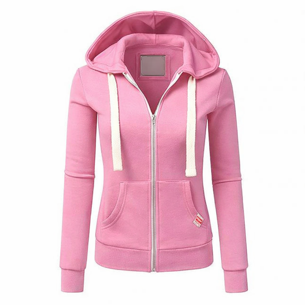 Slim Fit Zip-Front Hoodie with Drawstring Hood in Six Colours – Versatile Layering for Active Lifestyles and Everyday Comfort | Koossa