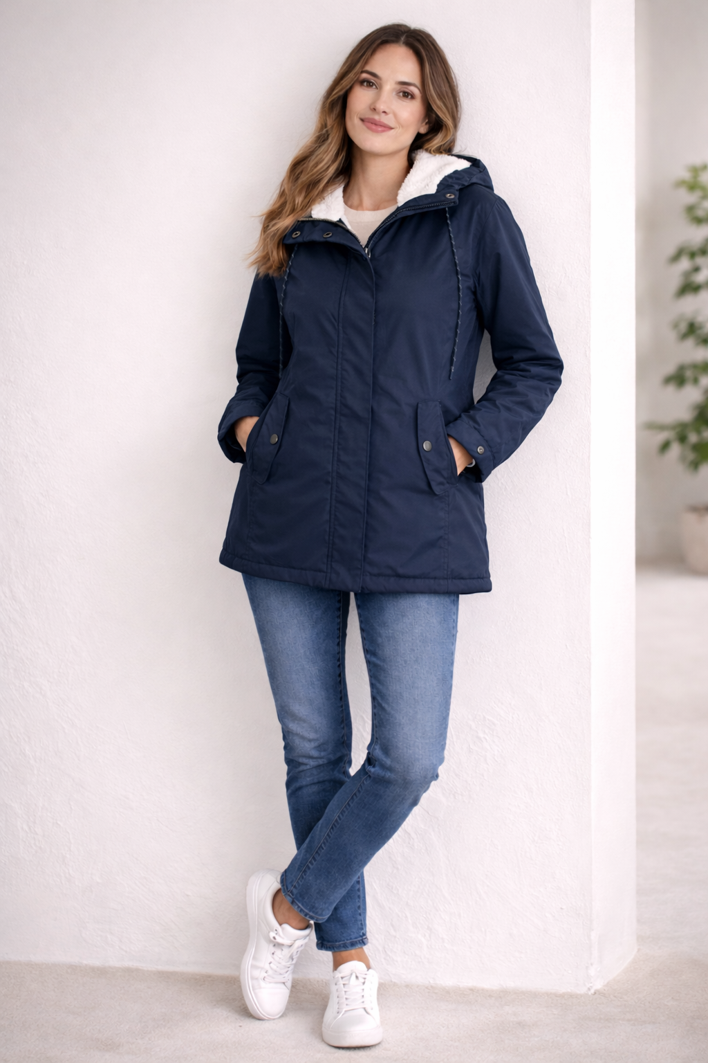 Women's Long Hooded Winter Coat with Quilted Lining — Classic Warmth for Everyday Elegance & Cold Weather | Koossa