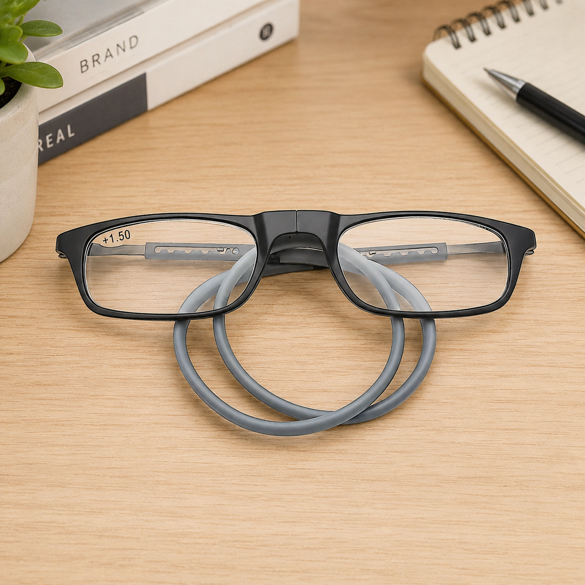 Magnetic Reading Glasses with Neck Cord Hands-Free Hanging Design for Easy Access at Home Office | Lonoma