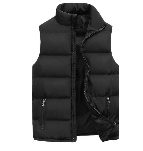 Men's Quilted Puffer Vest with Zipper and High Neck | Sleeveless Insulated Jacket for Fall Winter Layering | Lightweight Zip Up Gilet | Lonoma