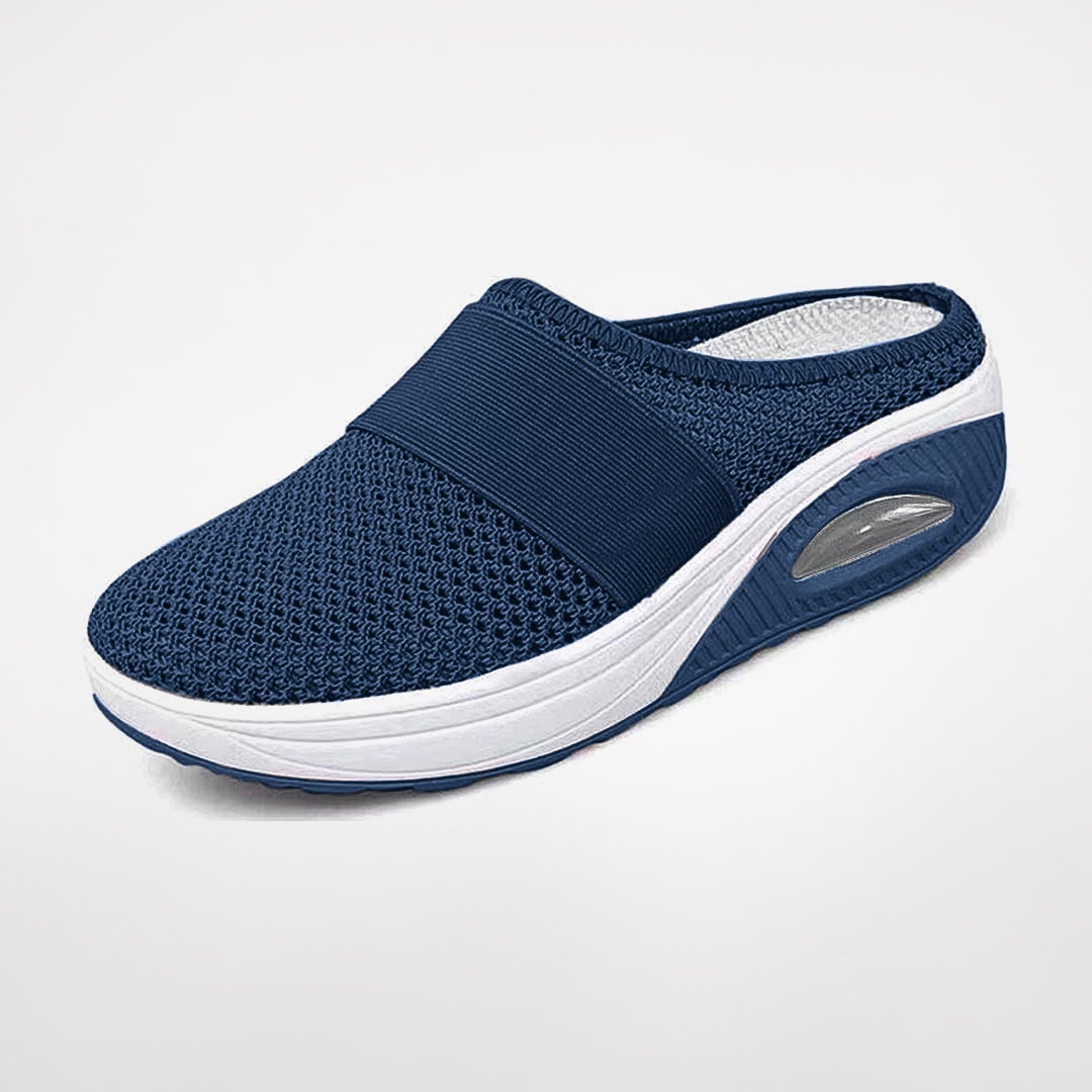 Women's Breathable Mesh Slip-On Trainers with Air-Cushioned Sole in Eight Colours for Walking and Everyday Comfort | Koossa