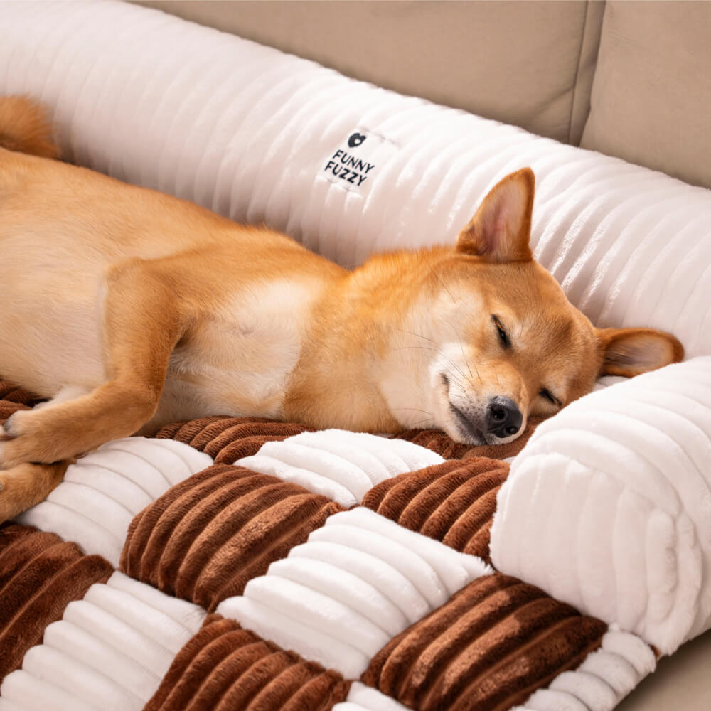 Dog Blanket Checkered Quilted Sofa Protector Small Medium Large Washable Pet Mat Cushion | Koossa