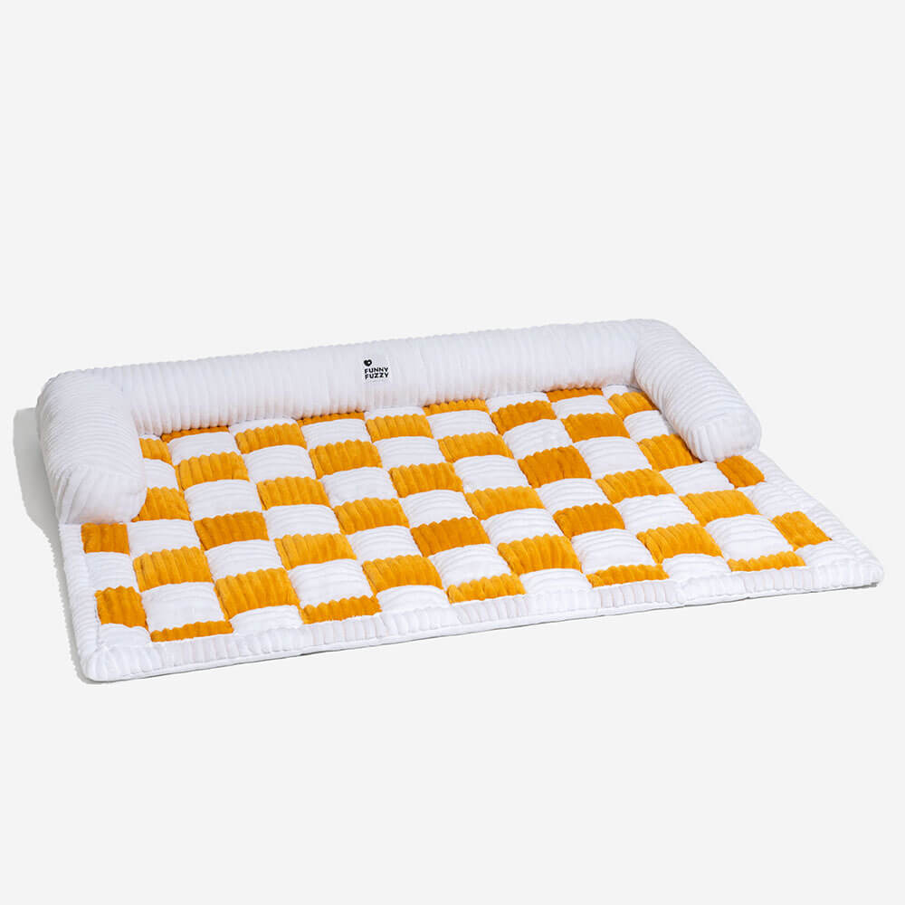 Dog Blanket Checkered Quilted Sofa Protector Small Medium Large Washable Pet Mat Cushion | Koossa