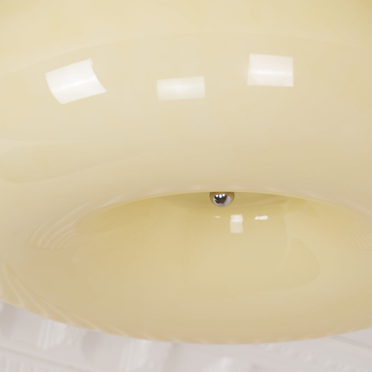 Glass Button Ceiling Light Fixture, Round Flush Mount LED Lamp for Bedroom, Kitchen, Hallway, Integrated Modern Overhead Lighting | Lonoma