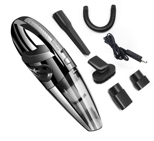 Aspirateur à Main Sans Fil 120 W Sec et Humide Rechargeable Compact pour Voiture Maison Cuisine Bureau | Koossa