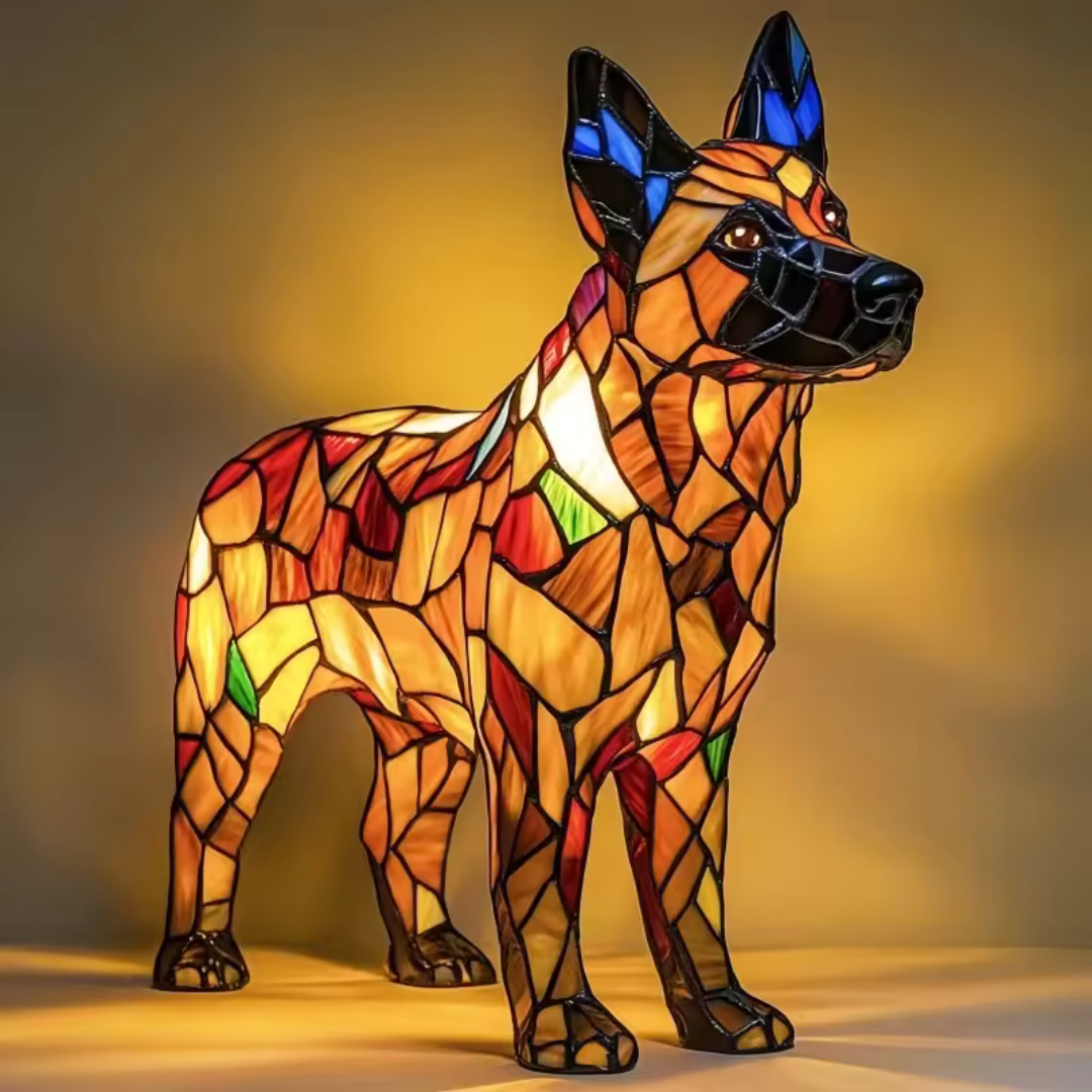 Handcrafted Dog Table Lamp — Warm Ambient Lighting for Pet Lovers & Home Décor Enthusiasts | Koossa