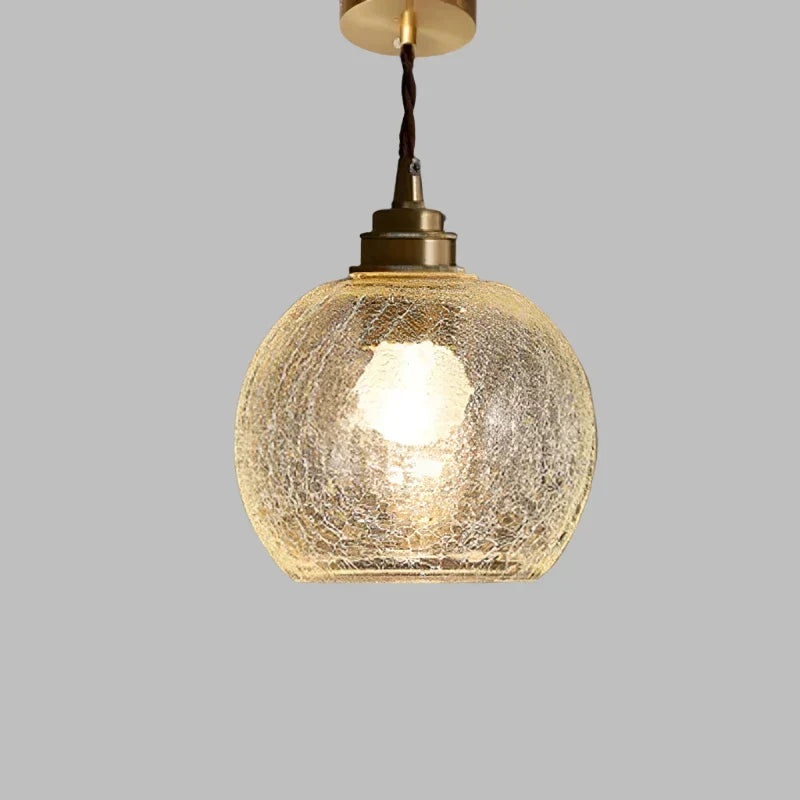 Suspension verre cristal transparent style scandinave rétro E27 15 cm salon salle à manger minimaliste | Koossa