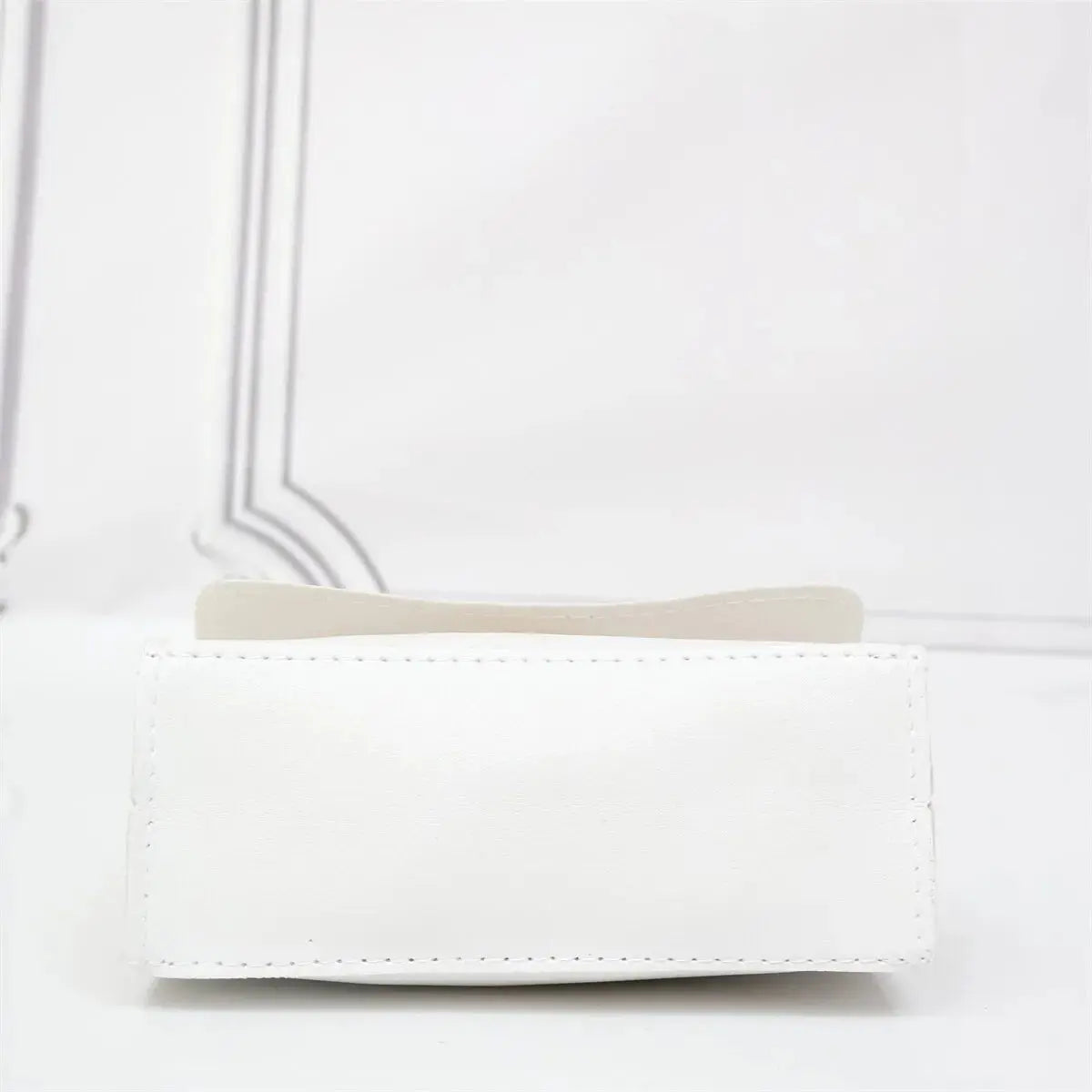 Structured Crossbody Bag with Scarf-Wrapped Handle in Premium Faux Leather — Twist-Lock Closure and Gold-Tone Hardware for Timeless Sophistication | Koossa