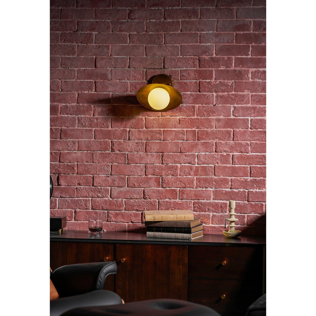 Semi-Flush Ceiling Light 10 in Brass Glass Shade Modern Fixture for Kitchen Hallway Bedroom Entryway | Lonoma