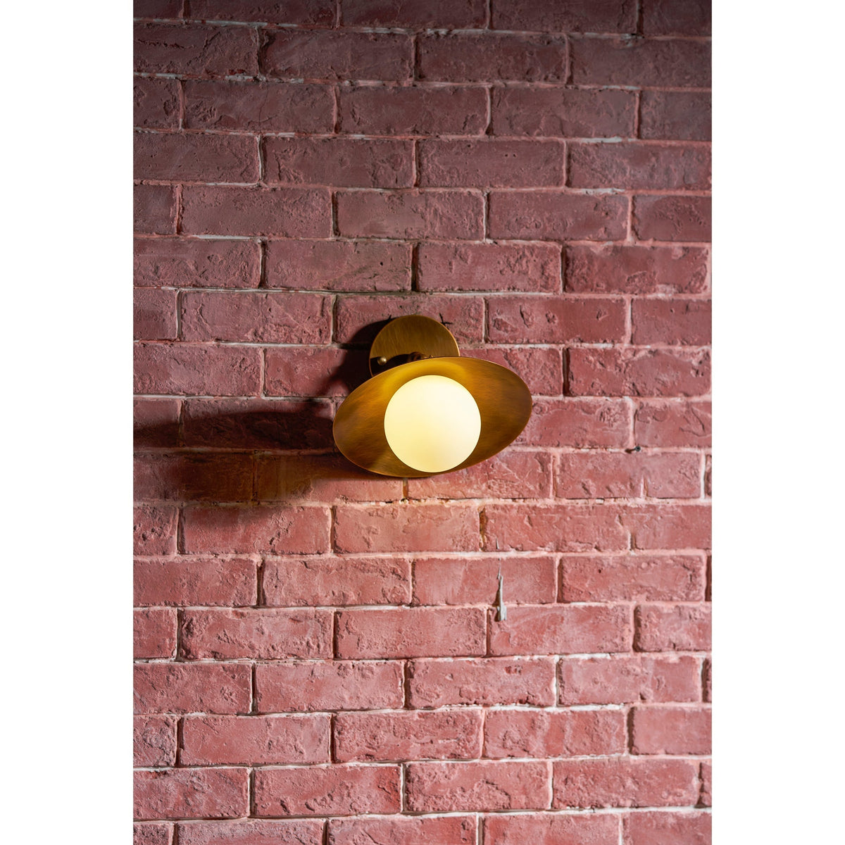 Semi-Flush Ceiling Light 10 in Brass Glass Shade Modern Fixture for Kitchen Hallway Bedroom Entryway | Lonoma