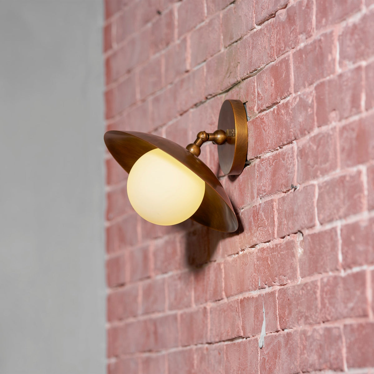 Semi-Flush Ceiling Light 10 in Brass Glass Shade Modern Fixture for Kitchen Hallway Bedroom Entryway | Lonoma