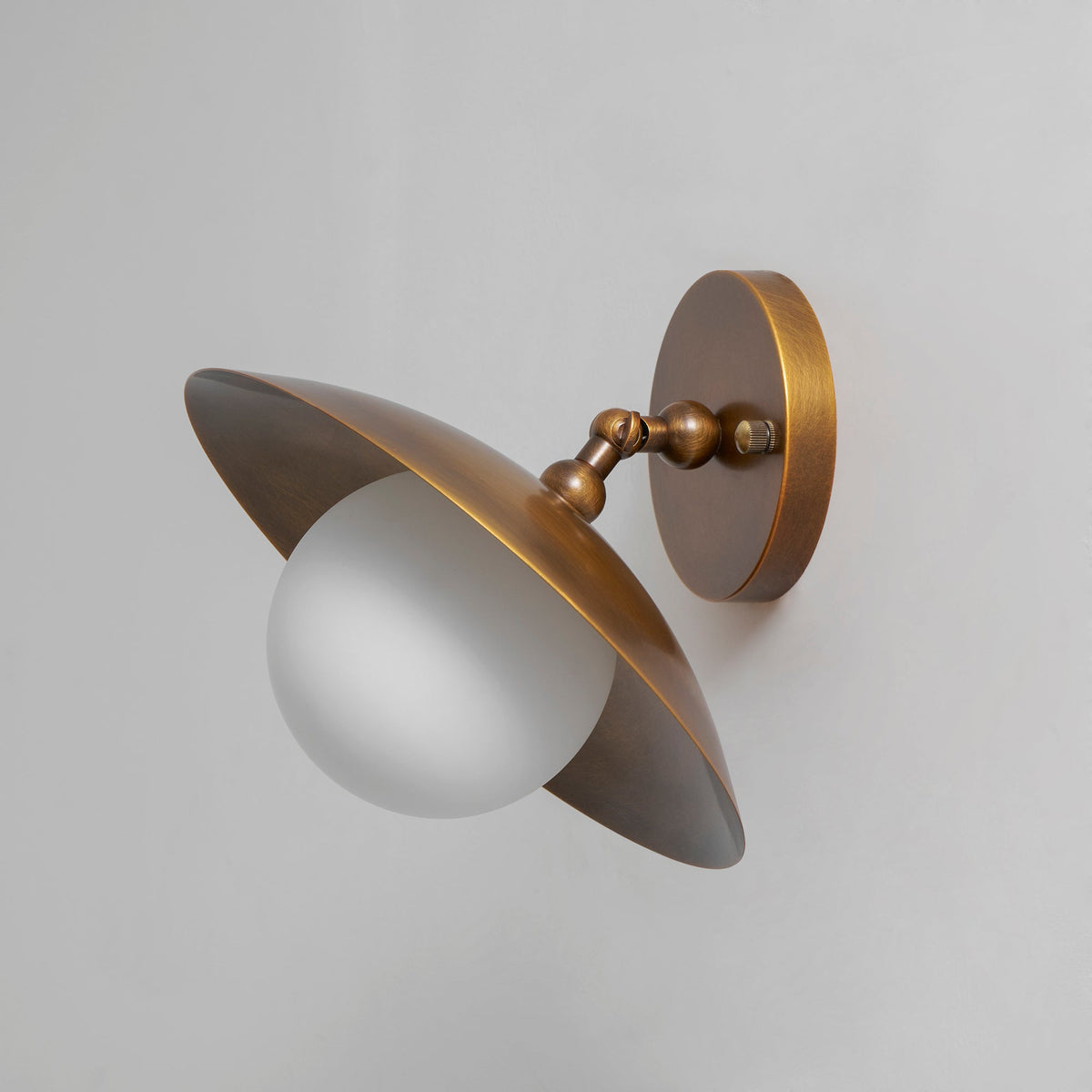 Semi-Flush Ceiling Light 10 in Brass Glass Shade Modern Fixture for Kitchen Hallway Bedroom Entryway | Lonoma