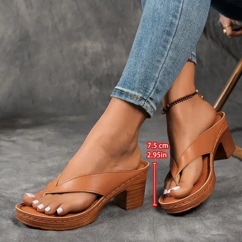 Women's Platform Sandals with Wide Cross Strap in Gold, Black, Brown & White for Effortless Summer Elegance | Koossa