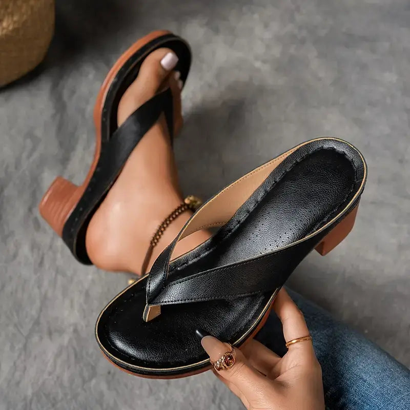 Women's Platform Sandals with Wide Cross Strap in Gold, Black, Brown & White for Effortless Summer Elegance | Koossa