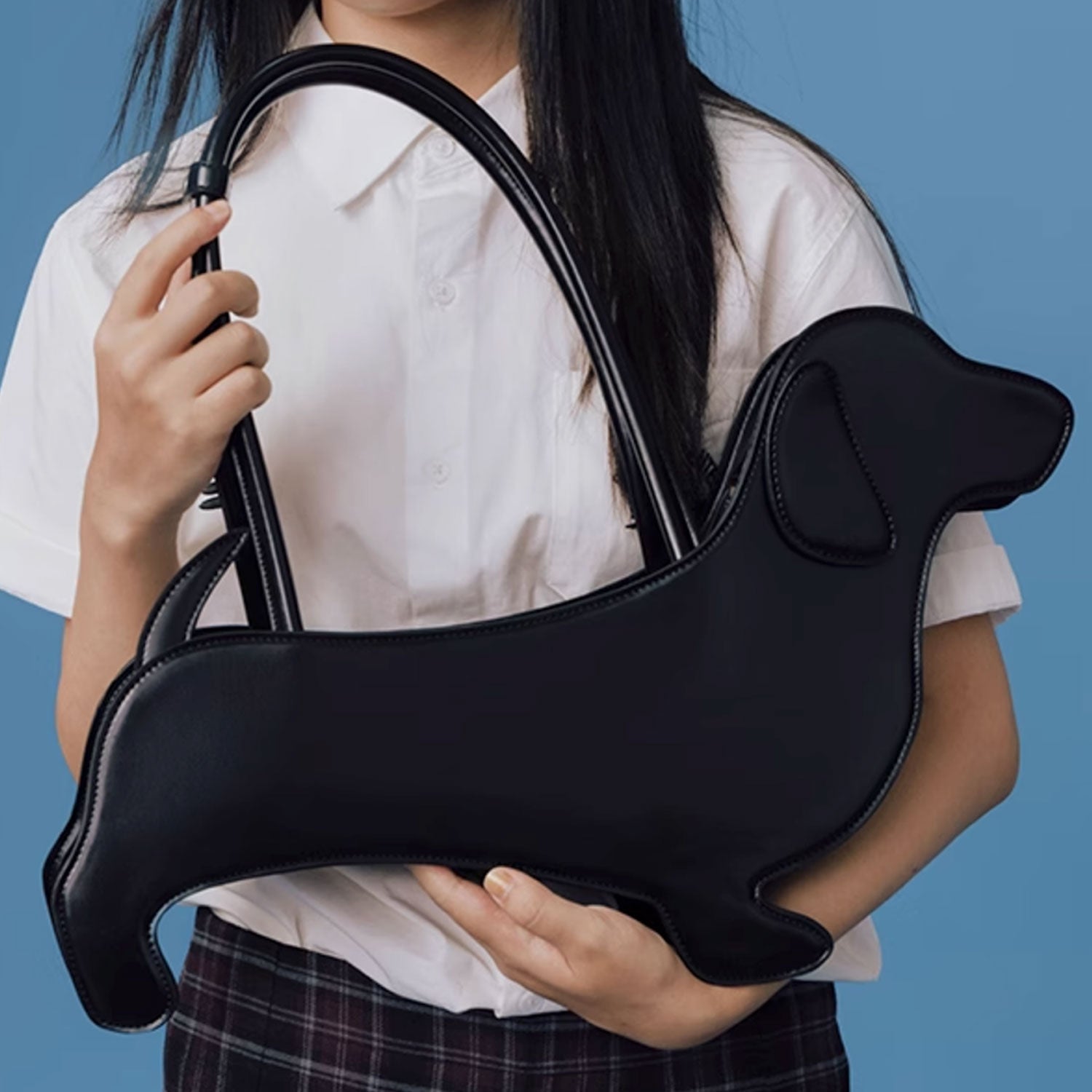 Dachshund Shaped Handbag Novelty Shoulder Bag Women Structured Tote Sausage Dog Purse Adjustable Strap Dachshund Lover Gift Bag | Koossa